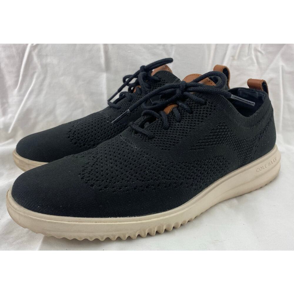 Men Cole Haan Grand+ Stitchlite Wingtip Oxford knit casual dress shoes 9M